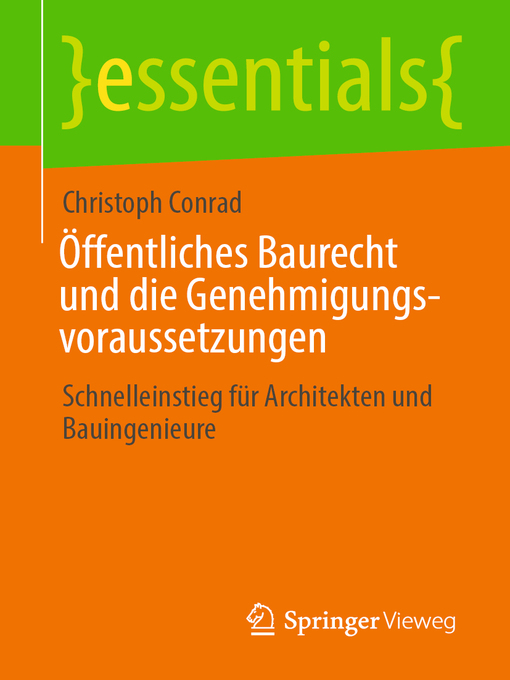 Title details for Öffentliches Baurecht und die Genehmigungsvoraussetzungen by Christoph Conrad - Available